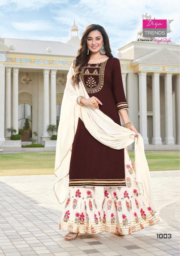 Diya Swag 1 Festive Wear Kurti With Sharara Edition